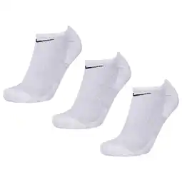 Foot Locker Nike Everyday Cushioned No Show 3 Pack Sokken Unisex - Wit - Maat 34 - 38 - Katoen aanbieding