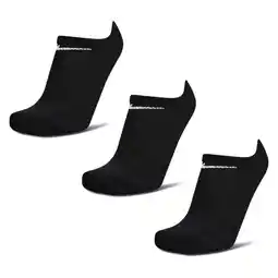 Foot Locker Nike Everyday Cushioned No Show 3 Pack Sokken Unisex - Zwart - Maat 34 - 38 - Katoen aanbieding