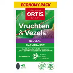 Holland & Barrett 2e product 50% korting | Ortis Vruchten & Vezels Regular Ecopack - 45 tabletten aanbieding