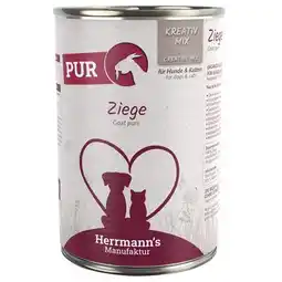 Zooplus Voordeelpakket Herrmanns vlees puur hondenvoer 24 x 400 g - Geit aanbieding