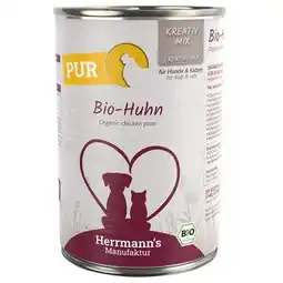 Zooplus Voordeelpakket Herrmanns vlees puur hondenvoer 24 x 400 g - Bio-Kip aanbieding