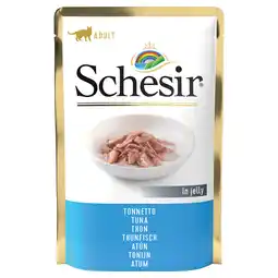 Zooplus 6x85g Tonijn in Gelei Schesir Kattenvoer Maaltijdzakjes aanbieding