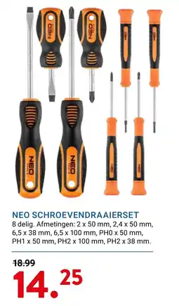 Kluswijs Neo schroevendraaierset aanbieding