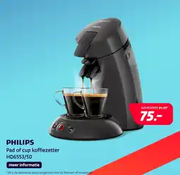 Electroworld Philips Pad of cup koffiezetter HD6553/50 aanbieding