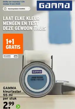 GAMMA Gamma kleurtester aanbieding