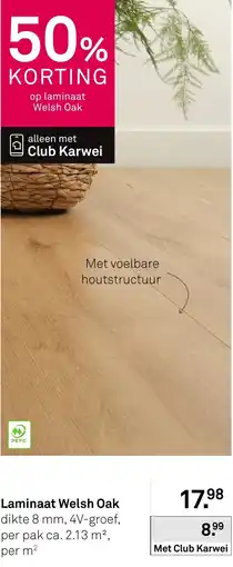 Karwei Laminaat Welsh Oak aanbieding