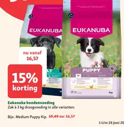 Maxi Zoo Eukanuba hondenvoeding aanbieding
