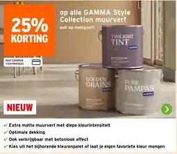 GAMMA Alle gamma style collection muurverf aanbieding