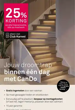 Karwei Op alle traprenovatie, óók op maatwerk aanbieding