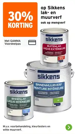 GAMMA Sikkens lak- en muurverf aanbieding