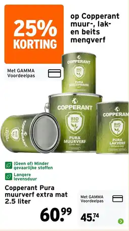 GAMMA Copperant Pura muurverf extra mat aanbieding