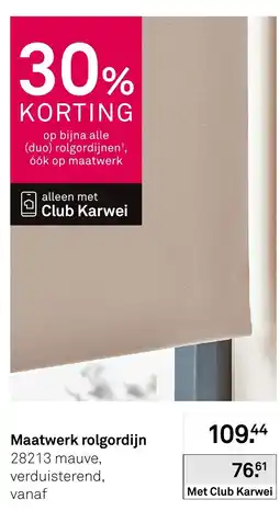 Karwei Maatwerk rolgordijn aanbieding