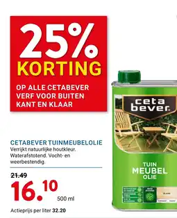 Kluswijs Cetabever tuinmeubelolie aanbieding