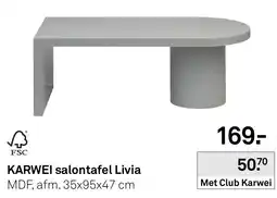 Karwei Karwei salontafel livia aanbieding