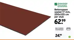 GAMMA Betonspaan sealed 17 mm, 250x125 cm aanbieding