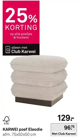 Karwei Karwei poef eleodie aanbieding