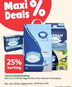 Maxi Zoo Catsan kattenbakvulling aanbieding