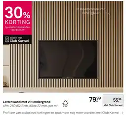 Karwei Lattenwand met vilt ondergrond aanbieding