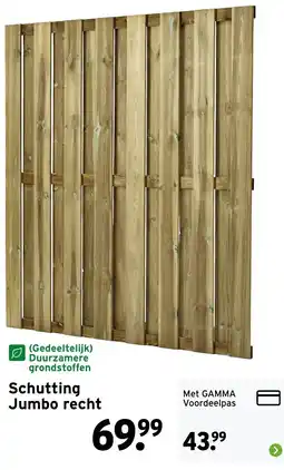 GAMMA Schutting Jumbo recht aanbieding