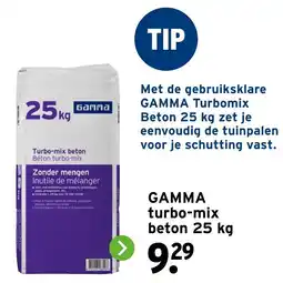 GAMMA GAMMA turbo-mix beton 25 kg aanbieding
