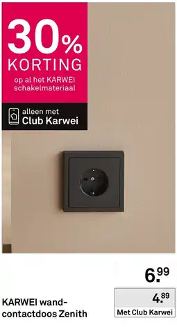 Karwei Karwei wand- contactdoos Zenith aanbieding