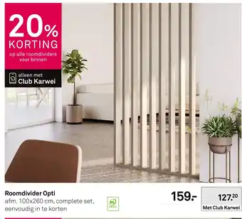 Karwei Roomdivider Opti aanbieding