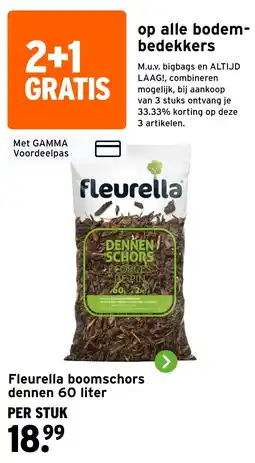 GAMMA Fleurella boomschors dennen 60 liter aanbieding