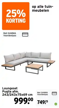 GAMMA Loungeset Puglia aanbieding