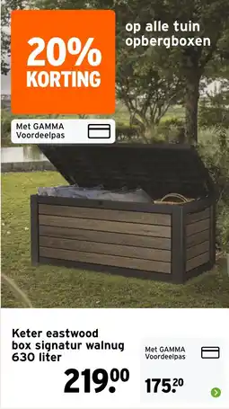 GAMMA Keter eastwood box signatur walnug aanbieding