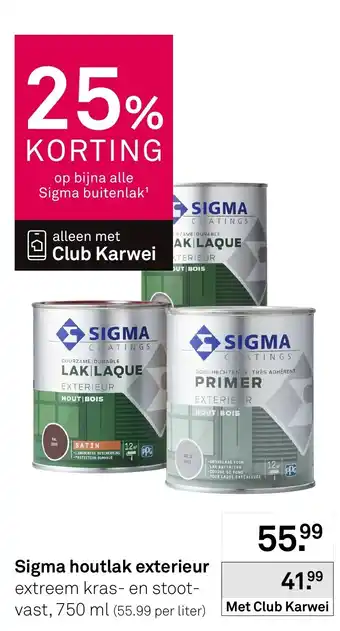 Karwei Sigma houtlak exterieur aanbieding