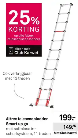 Karwei Altrex telescoopladder Smart up go aanbieding