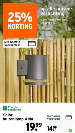 GAMMA Solar buitenlamp Aida aanbieding