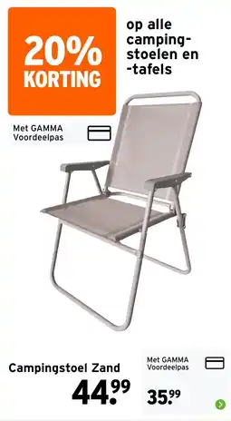 GAMMA Campingstoel Zand aanbieding