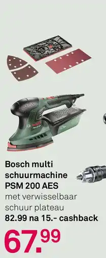 Karwei Bosch multi schuurmachine PSM 200 AES aanbieding