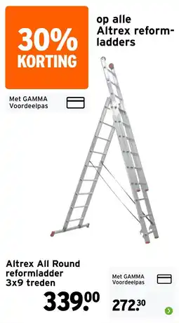 GAMMA Altrex All Round reformladder 3 x 9 treden aanbieding