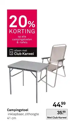 Karwei Campingstoel aanbieding