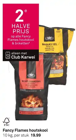 Karwei Fancy Flames houtskool aanbieding