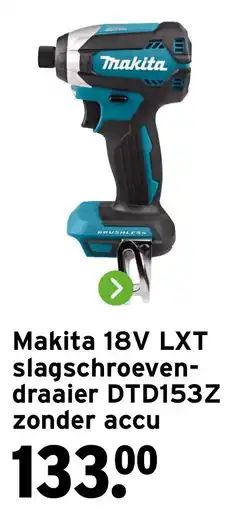 GAMMA Makita 18V LXT slagschroeven- draaier DTD153Z zonder accu aanbieding