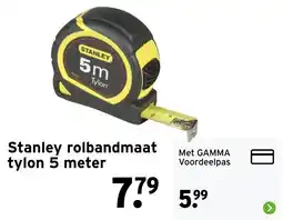 GAMMA Stanley rolbandmaat tylon 5 meter aanbieding