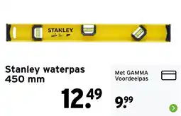 GAMMA Stanley waterpas aanbieding