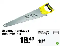 GAMMA Stanley handzaag 550 mm 7TPI aanbieding