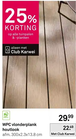 Karwei WPC vlonderplank houtlook aanbieding