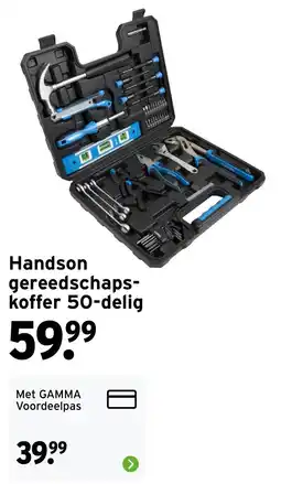 GAMMA Handson gereedschaps- koffer 50 delig aanbieding