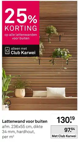 Karwei Lattenwand voor buiten aanbieding