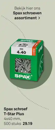 Karwei Spax schroef T-Star Plus aanbieding