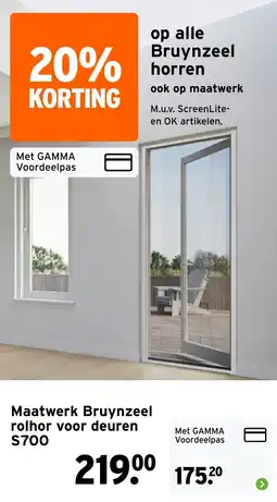 GAMMA Maatwerk Bruynzeel rolhor voor deuren S700 aanbieding
