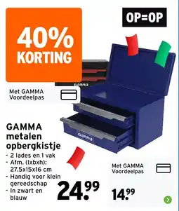 GAMMA Gamma metalen opbergkistje aanbieding