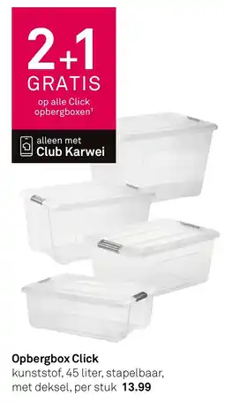 Karwei Opbergbox Click aanbieding