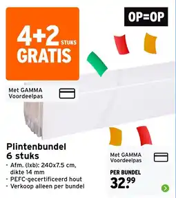 GAMMA Plintenbundel 6 stuks aanbieding