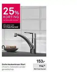 Karwei Grohe keukenkraan Start aanbieding